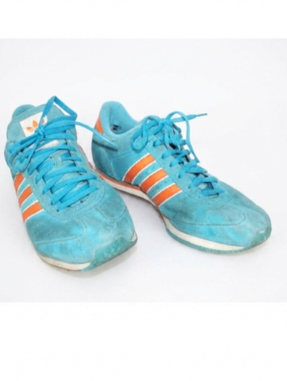 adidas Teal and Orange Athletic Shoes Men's 7 W 9